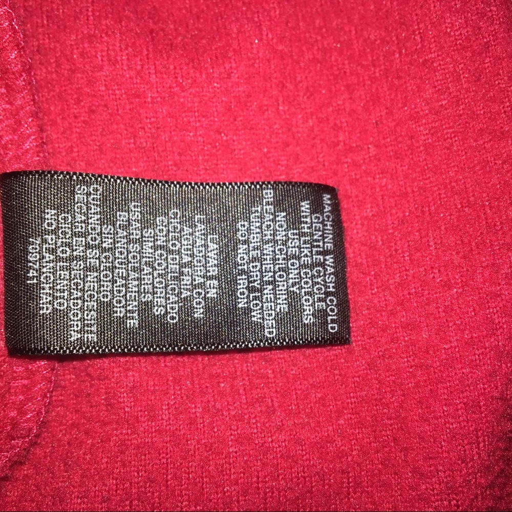 🎁2/$12 LG ST. JOHNS BAY HOLIDAY RED QUARTER ZIP FLEECE PULLOVER JACKET - Picture 7 of 7